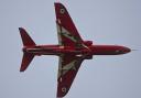 Red Arrows flying over Dorset.