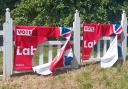 Labour signs in Lymington have been torn apart in a 'mindless act' of vandalism