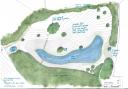 Drawing of the proposed Stubhampton Estate lake