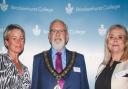 (L-R) Zoe Omerod, Cllr David Hawkins and Rebecca Drummond at the awards ceremony