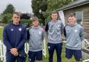 Hampshire's four ex-Dorset pathway players from left: Eddie Jack, Tom Prest, Scott Currie and Joseph Eckland