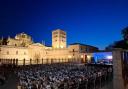 Sweet Charity Choir performed outside Zamora cathedral.