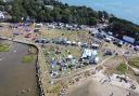 An aerial shot of Mudeford RNLI fun day.