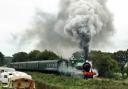 Adams T3, 563, approaching Harmans Cross station on the Swanage Railway.