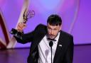 Richard Gadd accepts the award for outstanding writing for a limited or anthology series or movie for Baby Reindeer during the 76th Primetime Emmy Awards (AP Photo/Chris Pizzello)