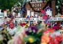 FILE IMAGE – A memorial for the Robb Elementary School victims in 2022, taken in the days after the massacre (Eric Gay/AP)