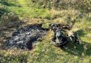 A burnt scooter was discovered near Milhams Road.