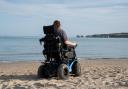 Beach electric wheelchair at Knoll Beach