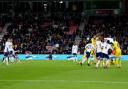 England's James McAtee scores their side's first goal of the game during the UEFA Euro U21 Championship Qualifying Group F match at the Vitality Stadium, Bournemouth. Picture date: Friday October 11, 2024.