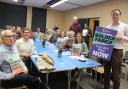 Climate change activists with MPs Neil Duncan-Jordan, Jessica Toale, Vikki Slade and Tom Hayes