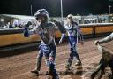 Vinnie Foord celebrates after heat eight as Pirates secured the KO Cup title