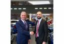 DRIVING SEAT: Dorset Chamber chief executive Ian Girling, left, and Elliott Onaran, who is head of business at Poole Audi