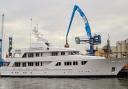 Superyacht Nectar at Poole Quay