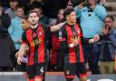 AFC Bournemouth v Manchester City  at Vitality Stadium. Evanilson celebrates his goal.