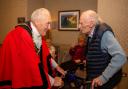 Mayor Councillor Terry Cordery greeted by 98-year-old war veteran resident Adrian Nadler