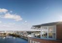 The Lymington Shores development comprises almost 170 homes overlooking the Lymington River