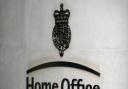 A view of signage for the Home Office in Westminster, London.