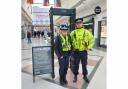 Police with the knife arch at Sovereign Centre on Thursday, November 14