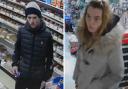 Police want to speak with these two people in connection with shoplifting incidents