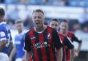 GOAL: Lee Barnard celebrates making it 1-1 at Fratton Park