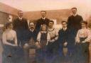 CLOSE KNIT: The family of Albert Cosser, who is on the far right, standing