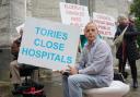 A protest against Borough of Poole closing public toilets.