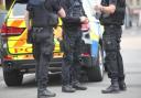 Armed police officers