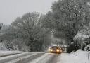 Snow causing problems on the road to Lytchett Matravers in 2009