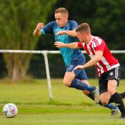 Asa Phillips in action for Merley Cobham Sports against Shaftsbury..