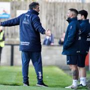 Poole Town boss Tom Killick, left (Pictures: Jon Ashworth)