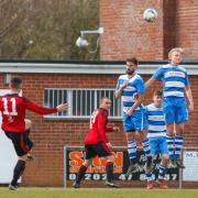 Josh Pickering was sent off for Merley (Picture: Steve Harris)