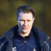 Christchurch Manager Ollie Cherrett  during Christchurch v New Milton, Sydenhams Wessex League Division 1 Football at Hurn Bridge, Christchurch, Hants on Sat 18th February 2017 - MANDATORY CREDIT: Denis Murphy - 07974 839136 - contact