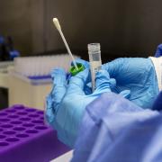 Rachel Miranda, a medical laboratory assistant (MLA), prepares Covid-19 tests for analysis in the laboratory at Whiston Hospital in Merseyside. PA Photo. Picture date: Tuesday October 20, 2020. The team of scientists are working round the clock at the