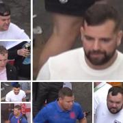 Images of 10 men wanted over violence at Euro 2020 final at Wembley have been released by police tonight