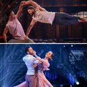 John and Johannes (top) and Rose and Giovanni during the semi-final. Credit: BBC/PA