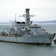 A Royal Navy frigate, the same make as the HMS Northumberland (PA)