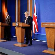 Chief Medical Officer Chris Whitty and Chief Scientific Officer Patrick Vallance joined this evening's Covid press conference. Picture: PA