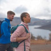 A man and a woman hiking. Credit: Craghoppers