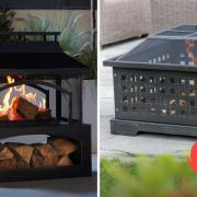 Log Burner and Firepit from Aldi. Credit: Aldi
Fire graphic: Canva