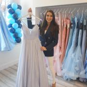 Romy Simpkins displaying one of her stunning gowns.