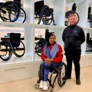 Team GB Paralympian Anne Wafula Strike MBE has been working with Lifestyle & Mobility in Boscombe to donate wheelchairs to people in Ukraine. Photo sent by Ryan Curtis.