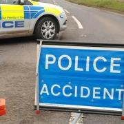 Road closed and air ambulance seen at incident