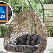 Aldi’s large egg chair is back for the first time this year – but you’ll have to be quick (Aldi/PA)