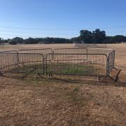 Dorset Council waters Verwood field with sprinklers as country faces drought