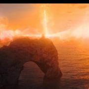 The Doctor regenerates on top of Durdle Door (Image: BBC)