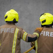 Firefighter stock image