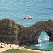 Four girls rescued by helicopter after becoming trapped on Durdle Door