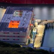 The vessel is moored at Portland Port in Dorset