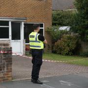 Police officer in Kings Avenue, Christchurch