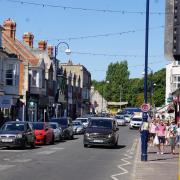 General view of a street in Swanage